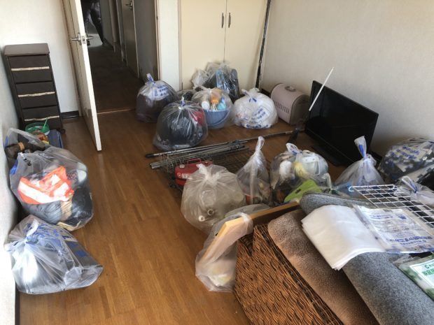 【熊本市中央区】アパート一室分の不用品回収☆短時間できれいに片付き、当社のサービスにご納得いただけました！
