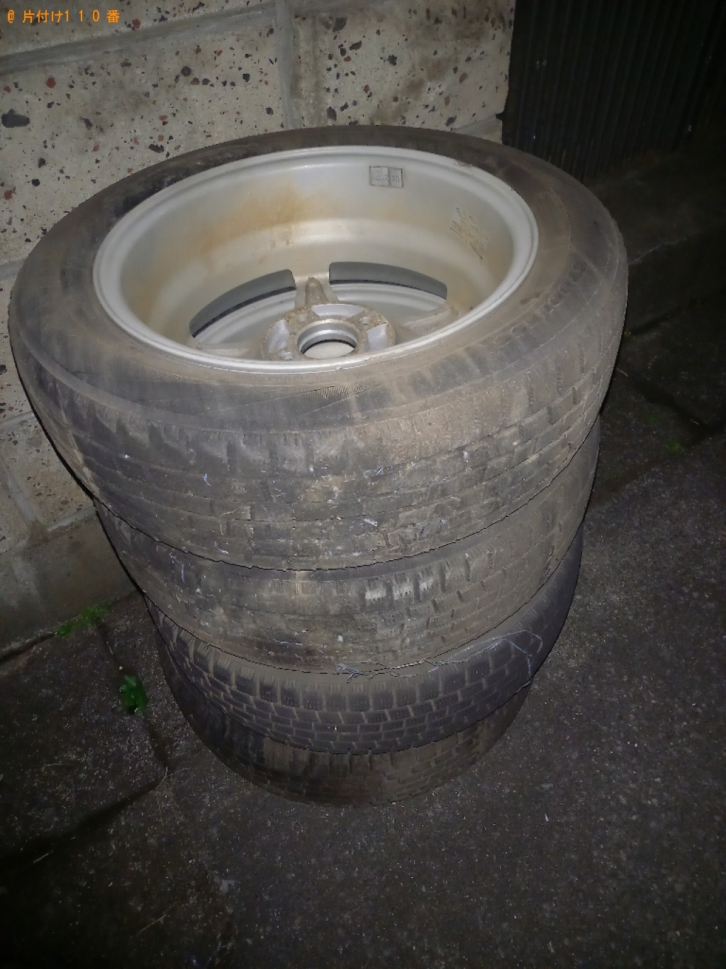【船橋市海神町】自動車タイヤの出張不用品回収・処分ご依頼　