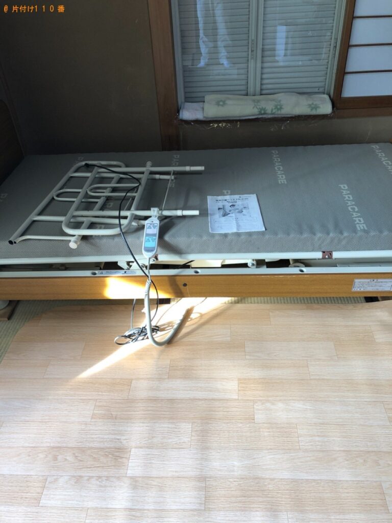 【京都市】介護用電動シングルベッドの出張不用品回収・処分ご依頼