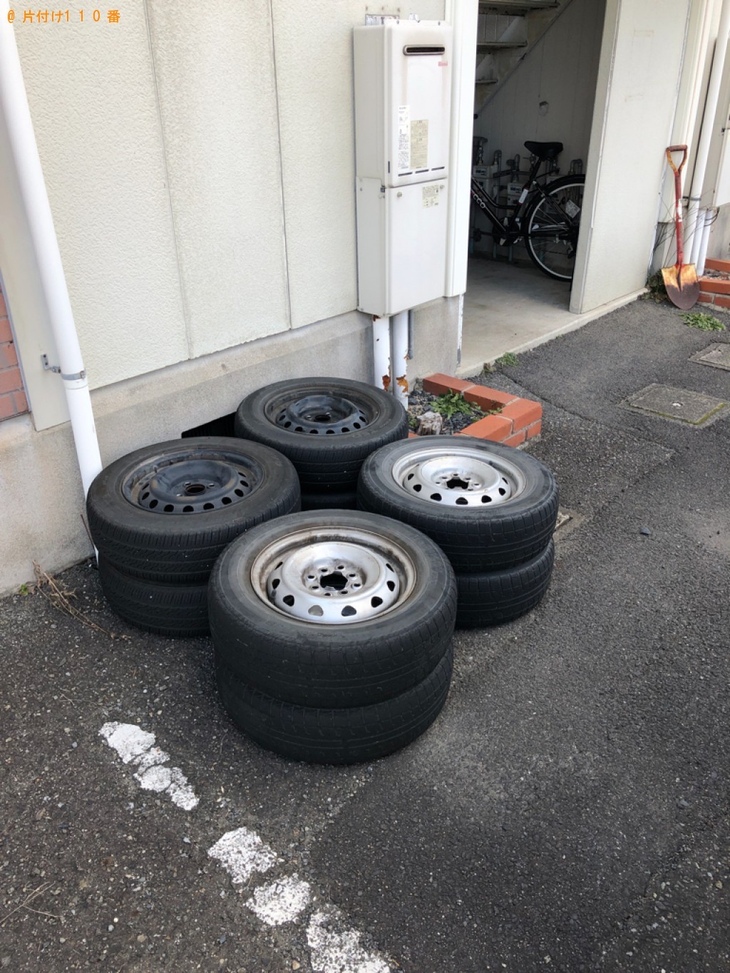 【蒲生郡日野町】自動車タイヤの出張不用品回収・処分ご依頼