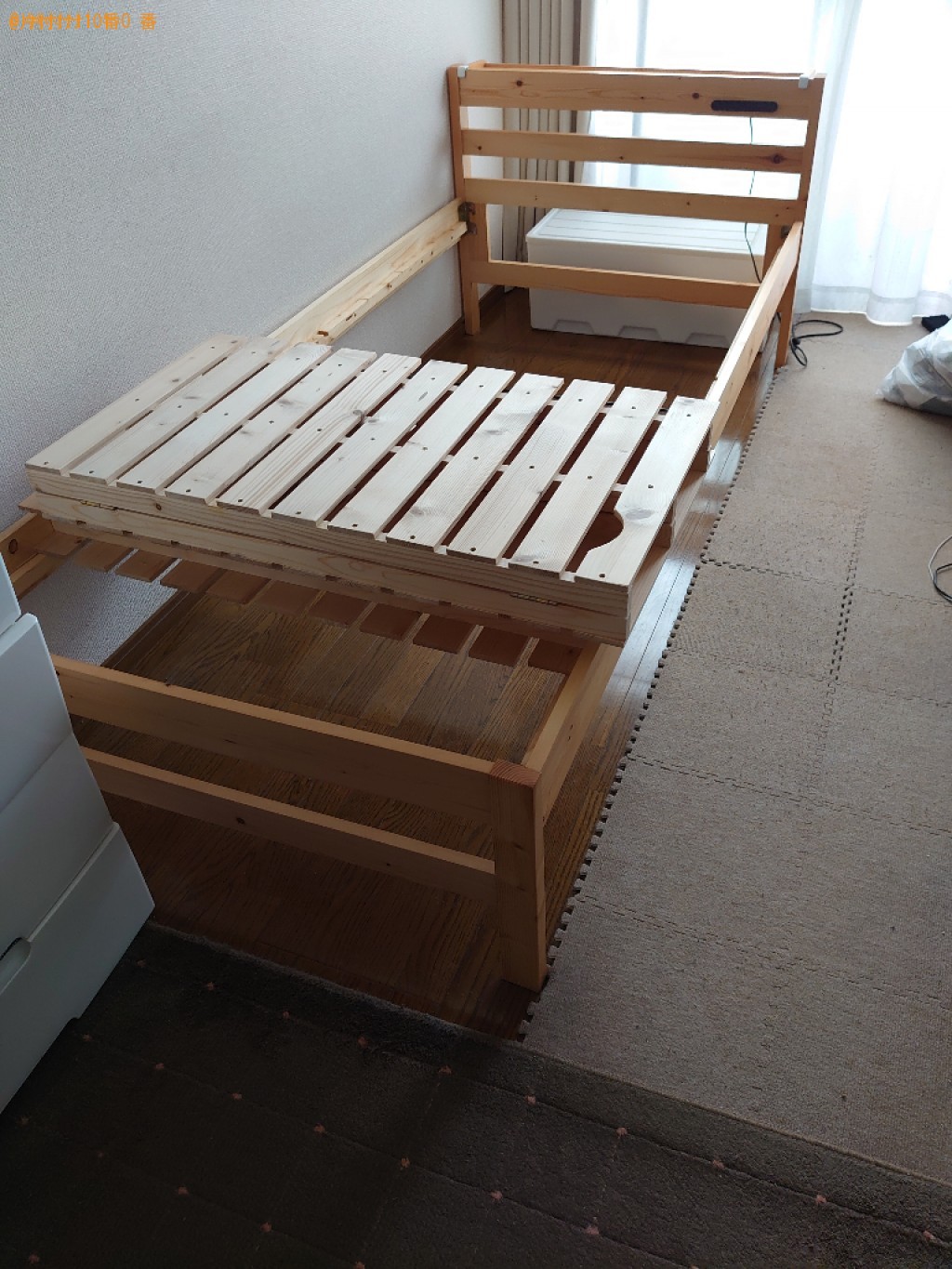 【松山市木屋町】シングルベッド枠のみの出張不用品回収・処分ご依頼