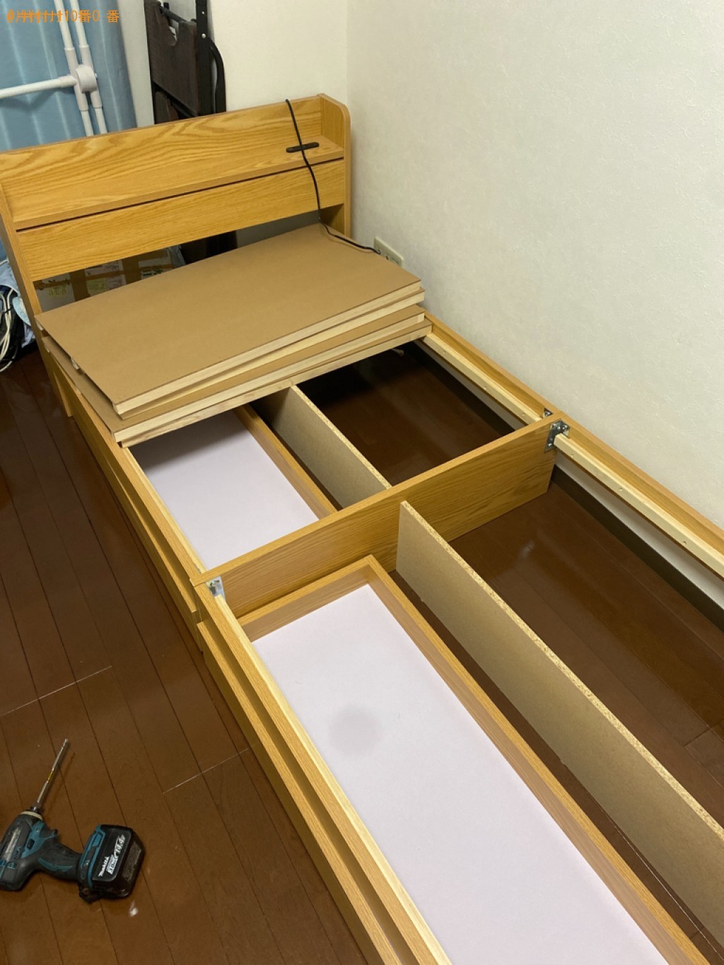 【京都市下京区】シングルベッド枠のみの出張不用品回収・処分ご依頼