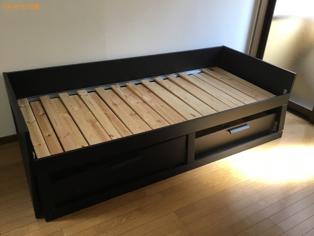 【神戸市東灘区】シングルベッド枠のみの出張不用品回収・処分ご依頼