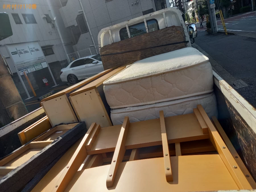 【川口市栄町】シングルベッドの出張不用品回収・処分ご依頼