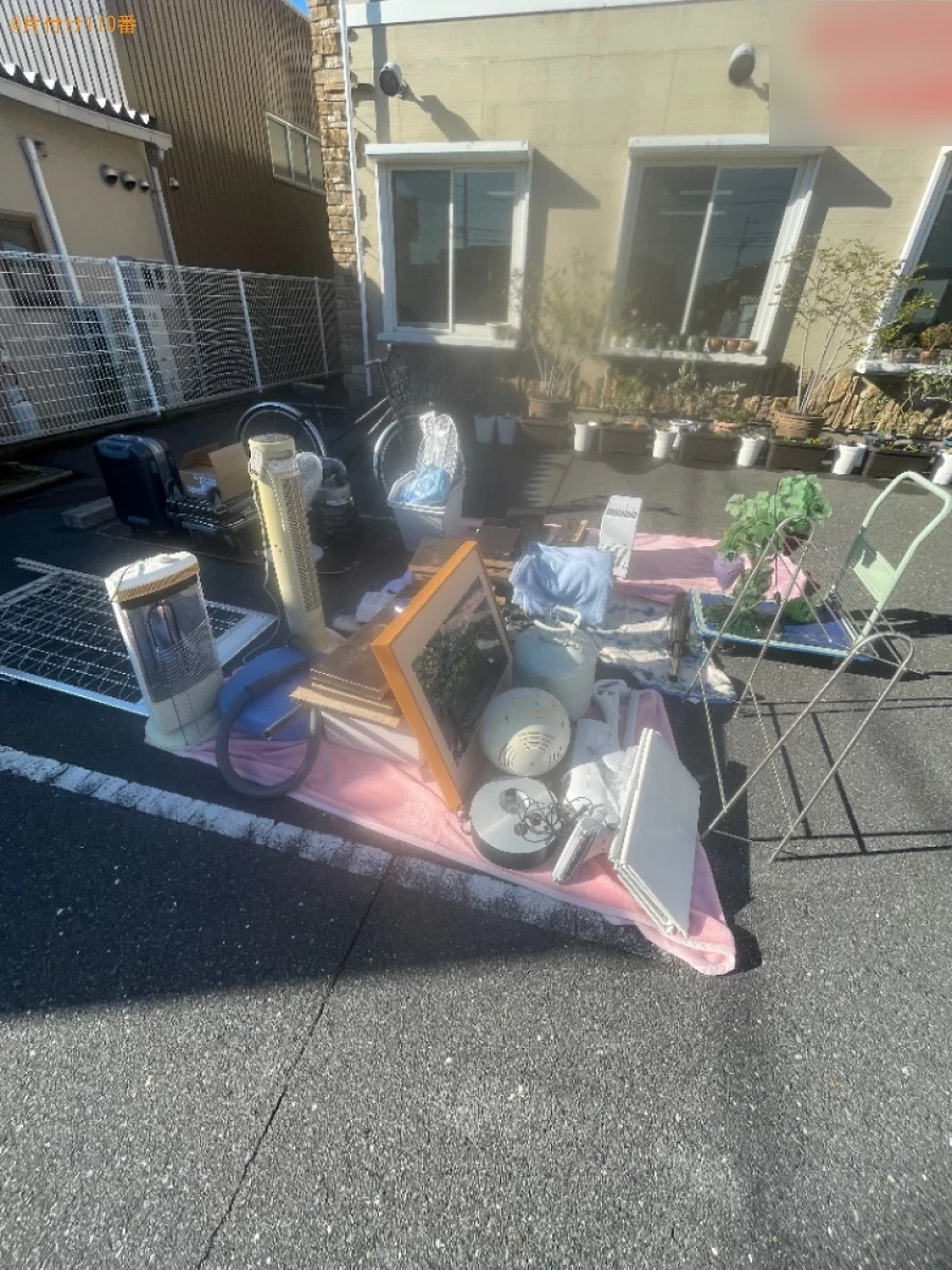 【岡山市北区】自転車、ヒーター、額縁、掃除機、ラック等の回収