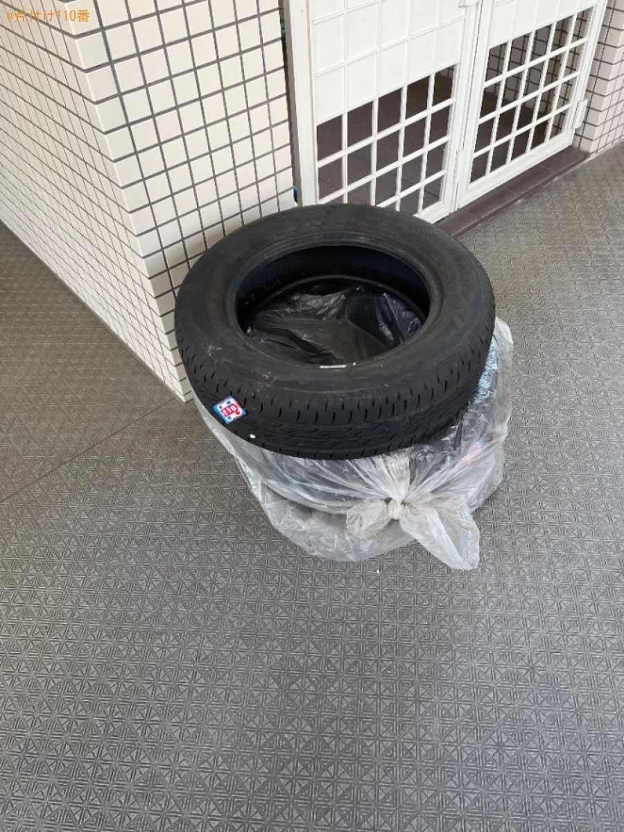 【木津川市】自動車タイヤの出張不用品回収・処分ご依頼　お客様の声