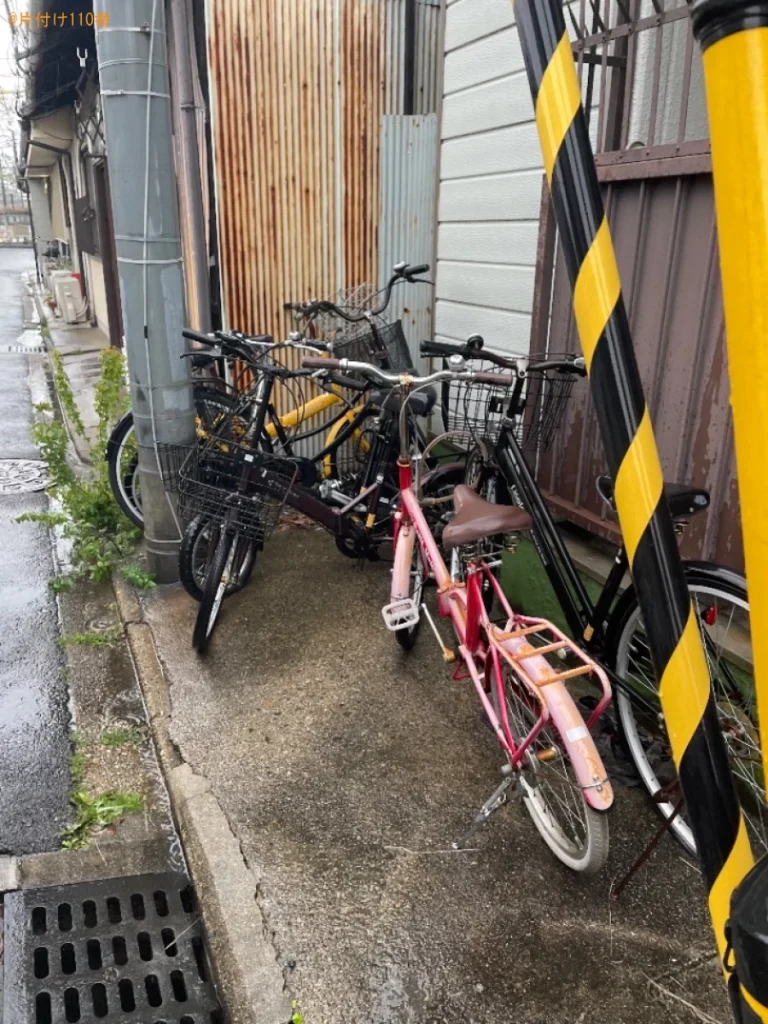 【京都市】大人用自転車×5台の回収ご依頼　お客様の声