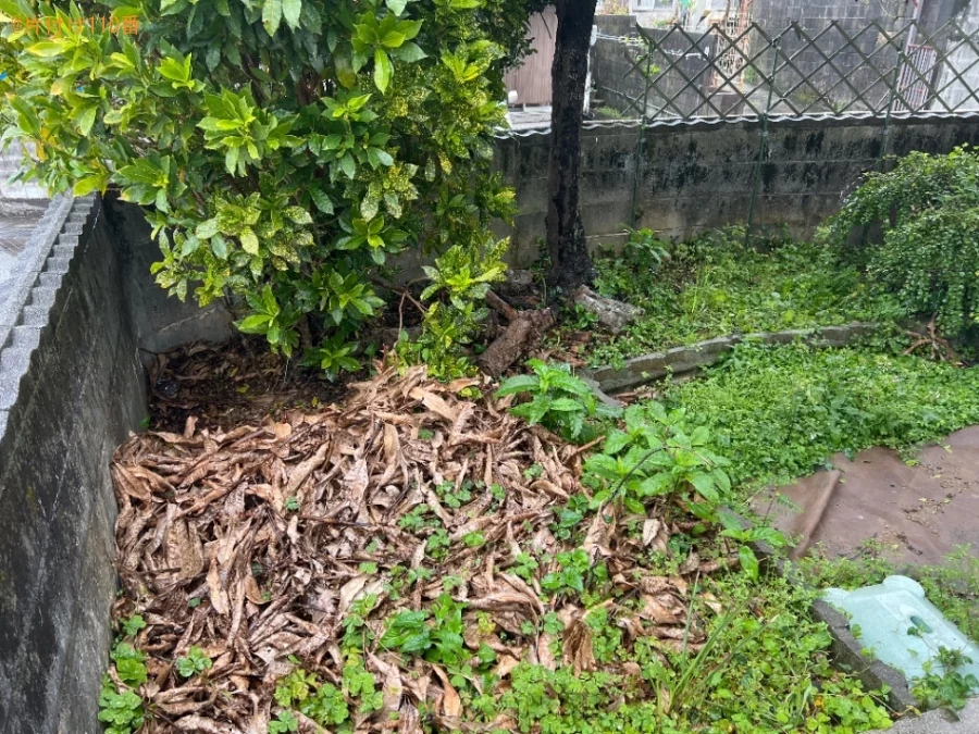 【うるま市】ドラム缶回収と木の周りの除草ご依頼　お客様の声