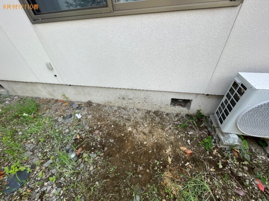 【塩尻市大門田川町】庭石の回収・処分と伐根作業ご依頼　お客様の声