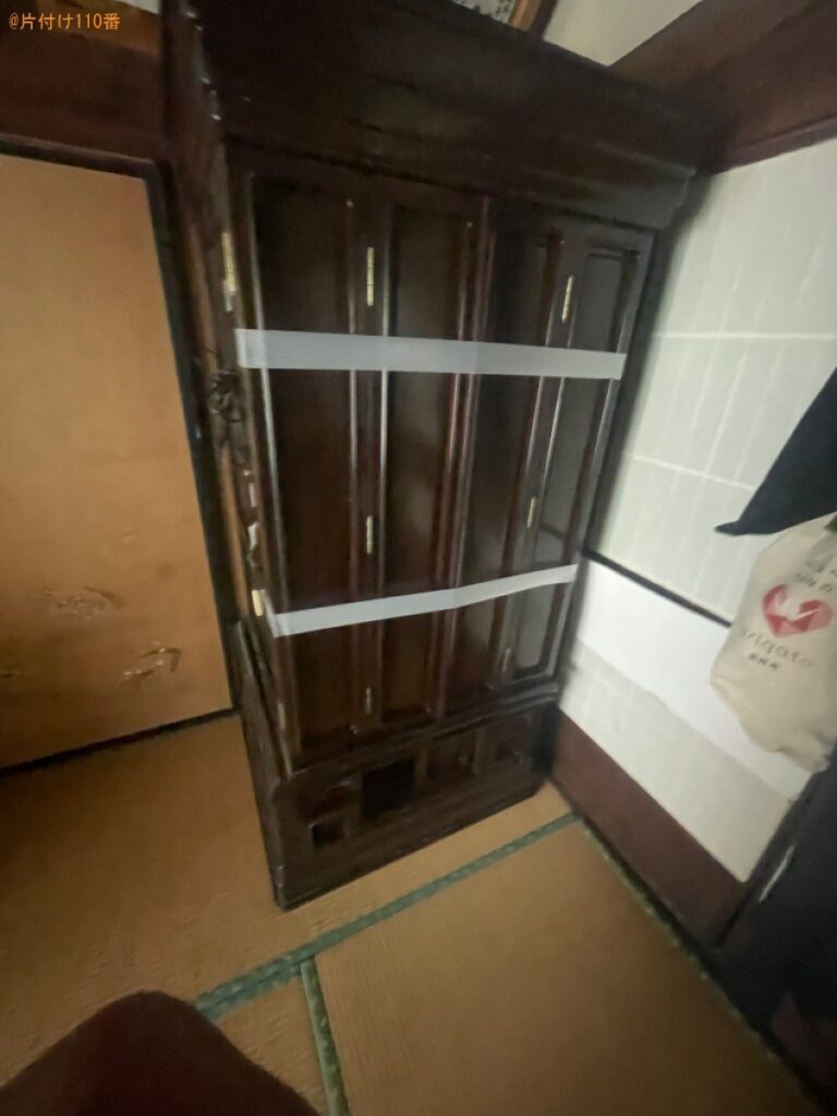 【北杜市須玉町】学習机の回収・処分と物（仏壇と本棚）の移動作業