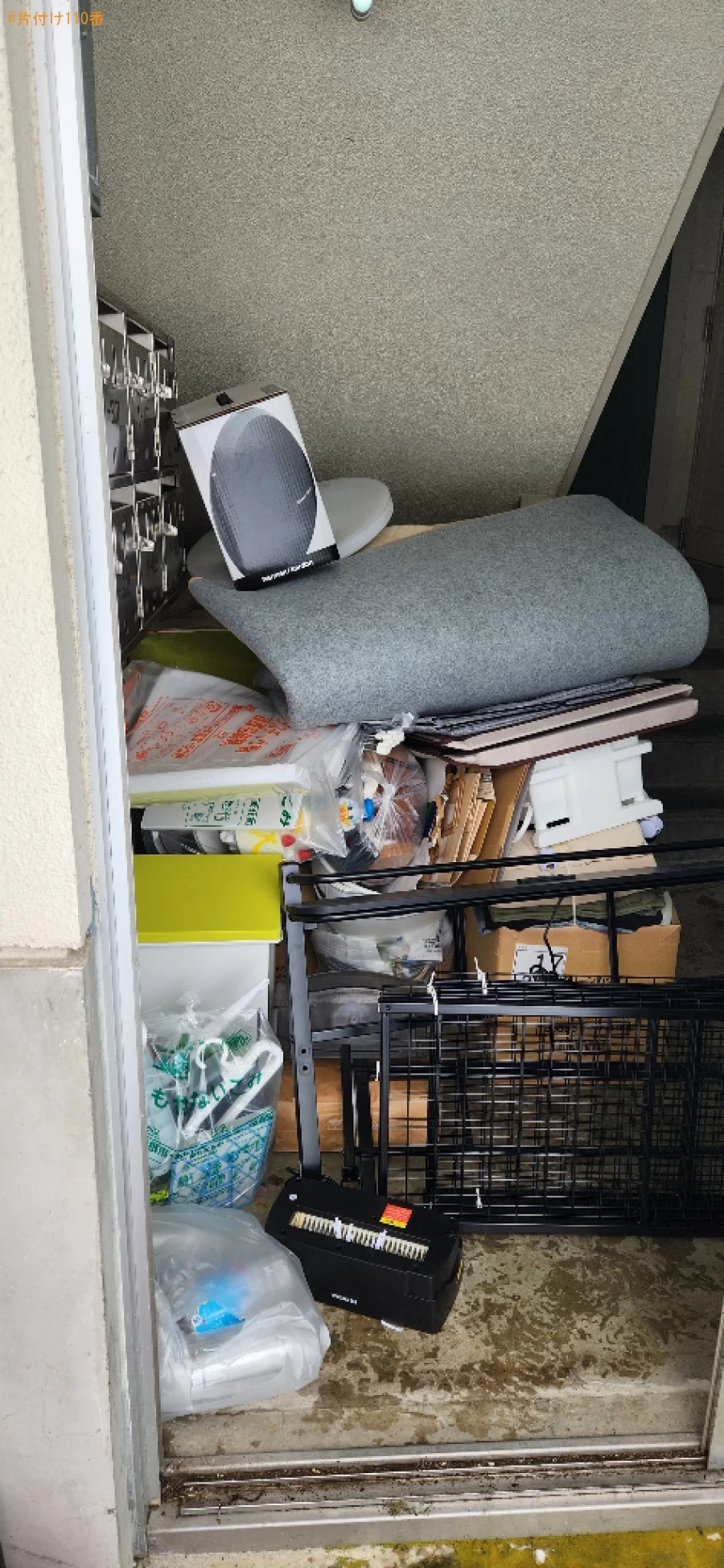 【東根市】マットレス付きシングルベッド、かご、照明器具等の回収