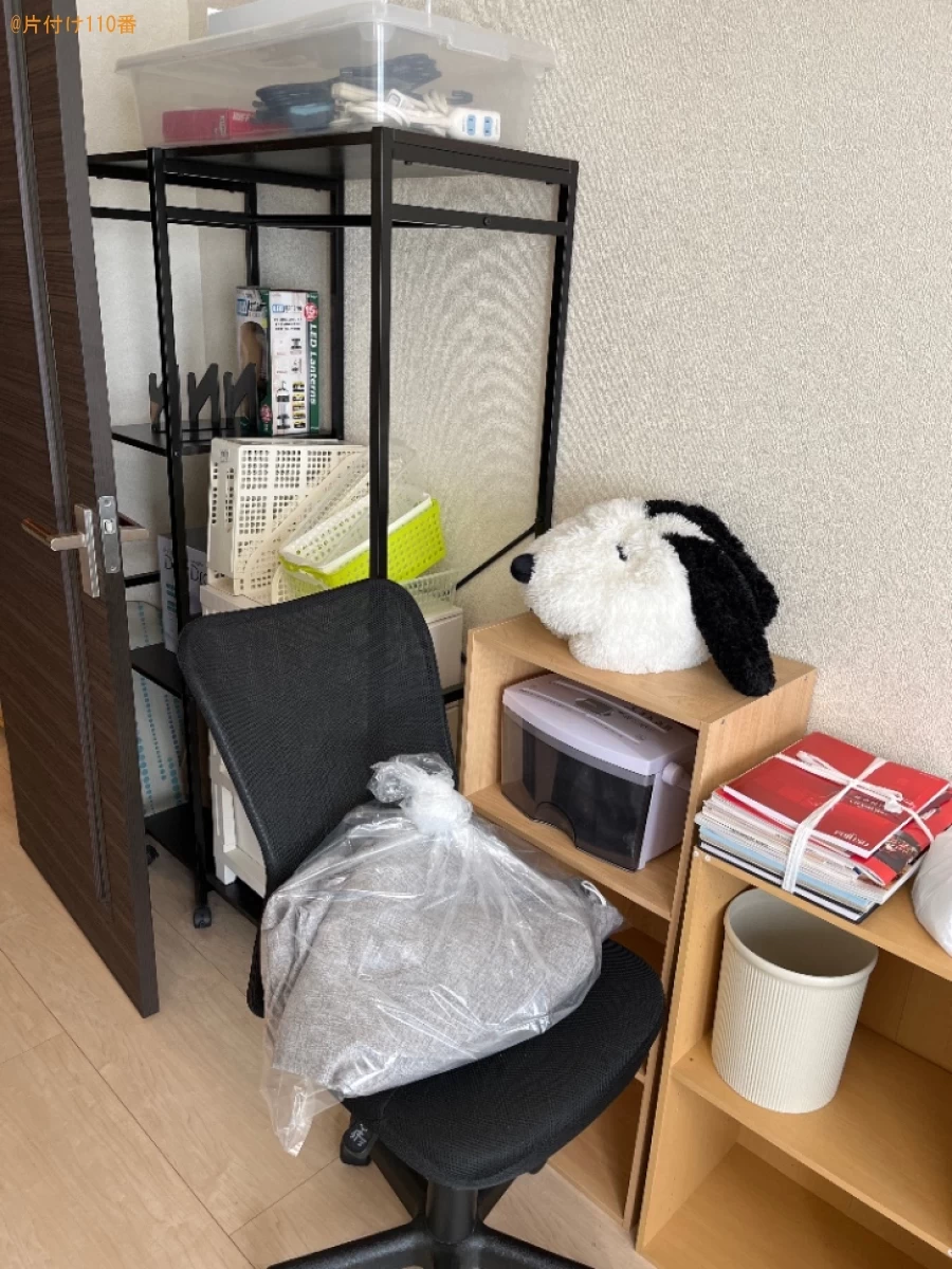 【京都市西京区】マットレス付きシングルベッド、ラック等の回収