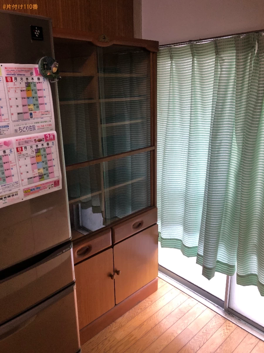 【岩国市南岩国町】婚礼タンス、食器棚の回収・処分ご依頼