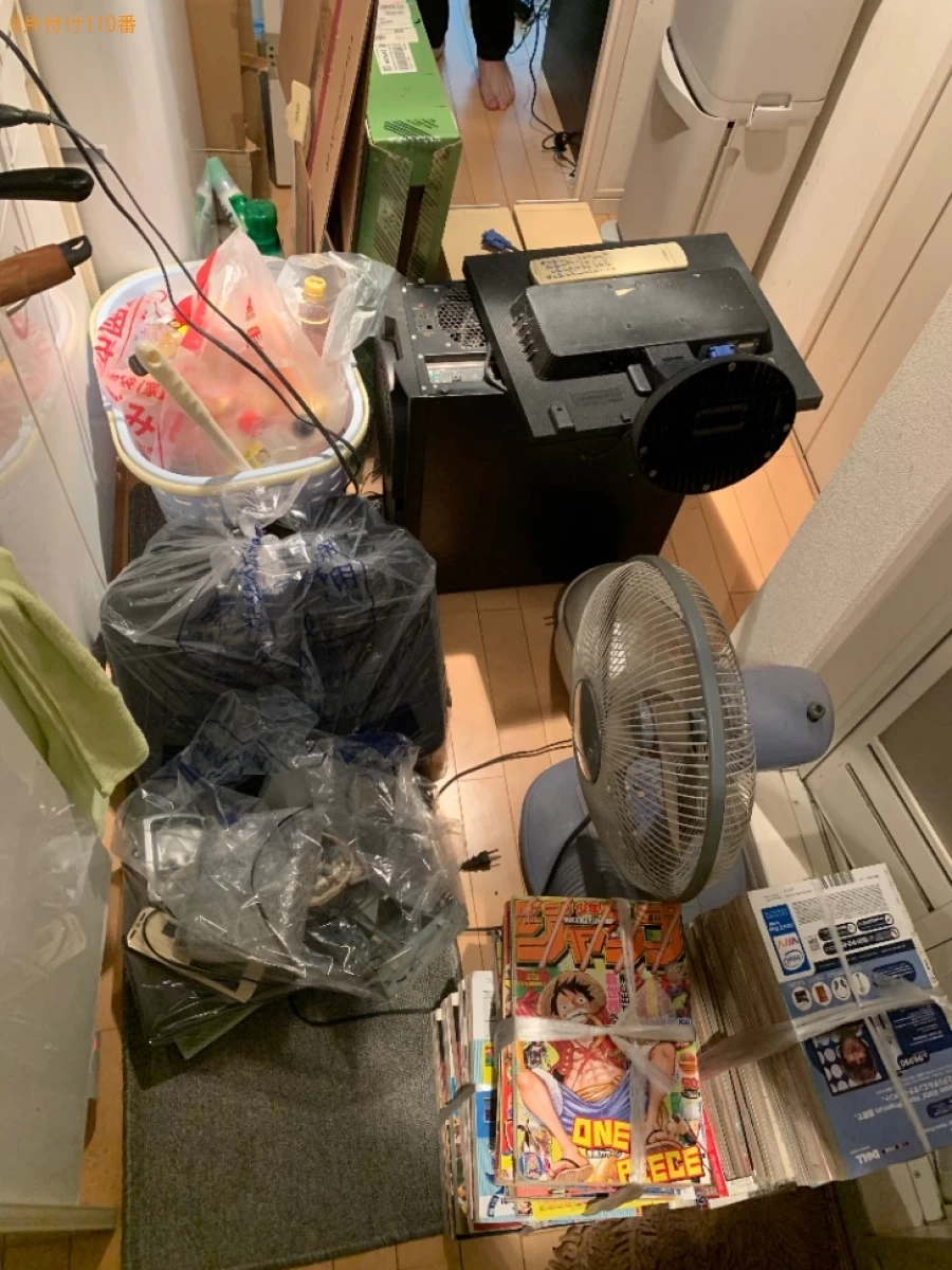 【福岡市博多区】PC、コンポ、ダンボール、扇風機、テレビ等の回収