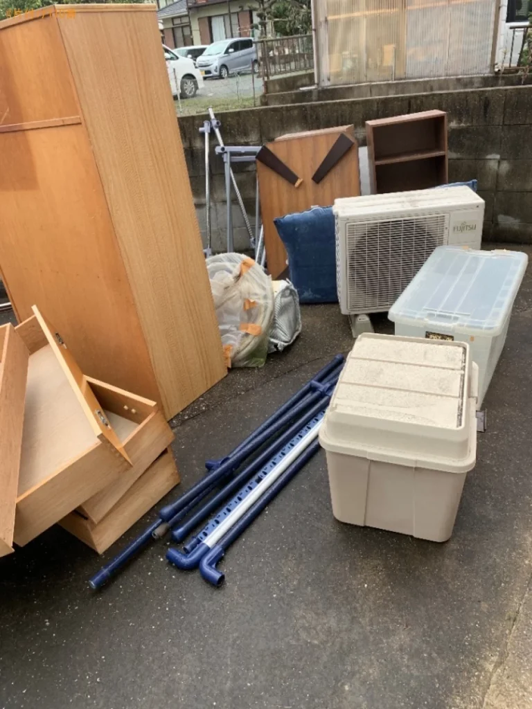 【福岡市早良区】家庭用エアコン、カラーボックス、タンス等の回収