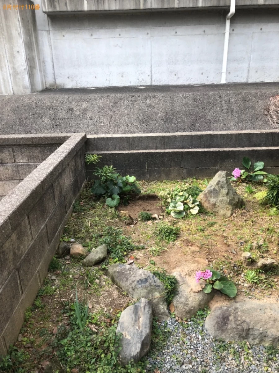 【北九州市戸畑区】庭の灯篭の回収・処分ご依頼　お客様の声