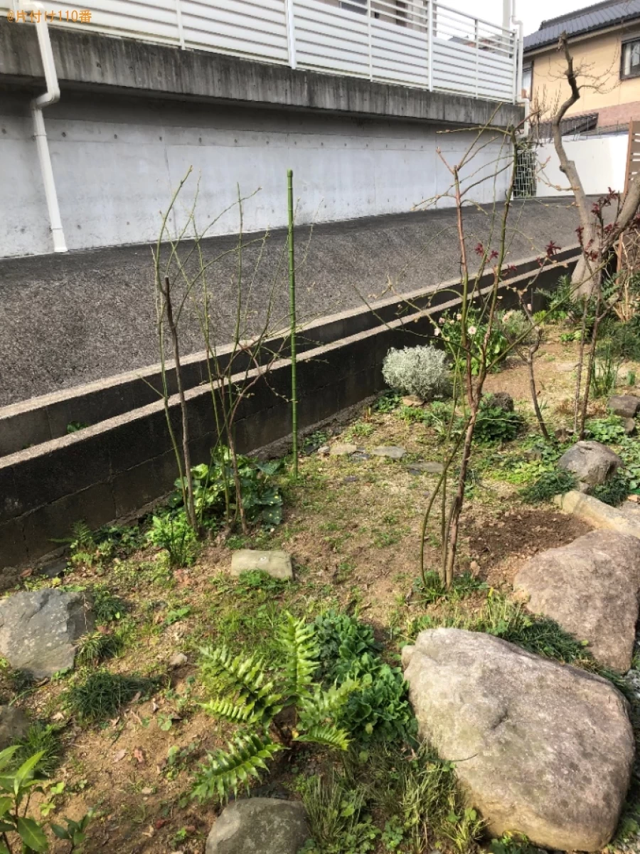 【北九州市戸畑区】庭の灯篭の回収・処分ご依頼　お客様の声