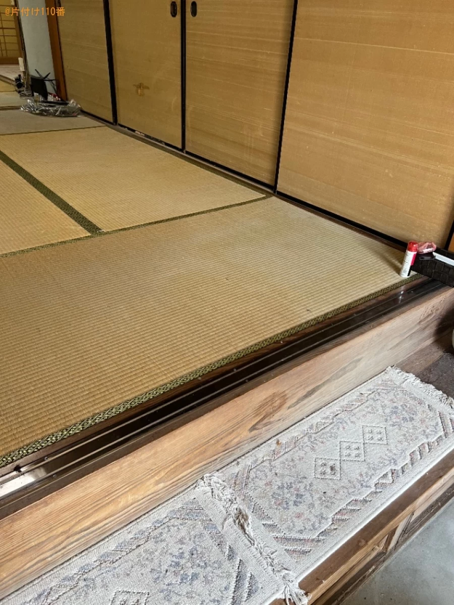 【松山市久谷町】マットレス付きシングルベッド、タンス等の回収