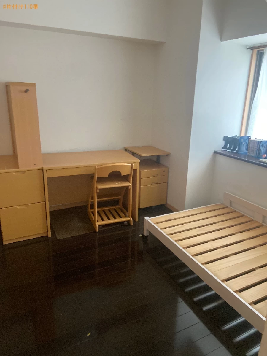 【北九州市小倉北区】学習机、シングルベッドの回収・処分ご依頼