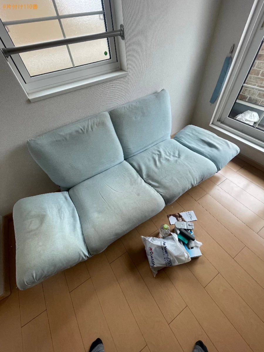 【岡山市中区】二人掛けソファーの回収・処分ご依頼　お客様の声