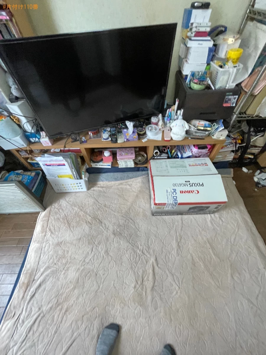【岡山市南区】二人掛けソファー、カラーボックス、テレビ等の回収