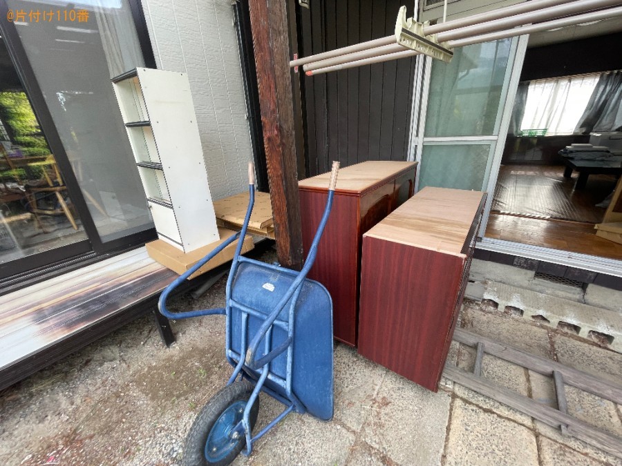 【北安曇郡池田町】エレクトーン、タンス、一輪車、食器棚等の回収