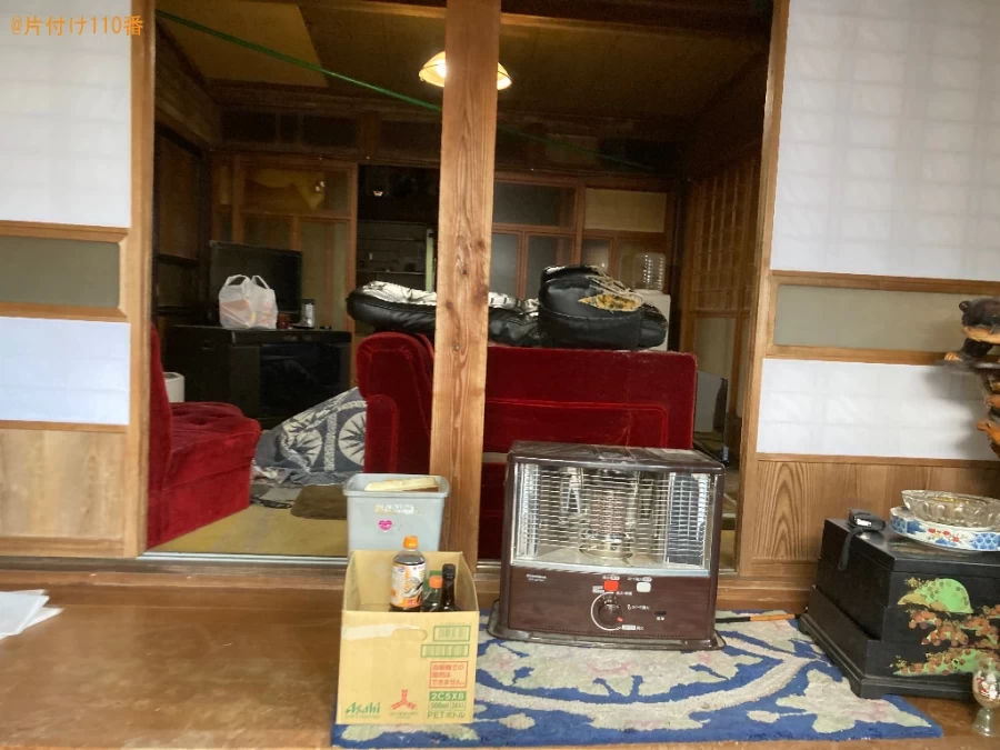 【一関市厳美町】扇風機、布団、ストーブ、テーブル、テレビ等の回収