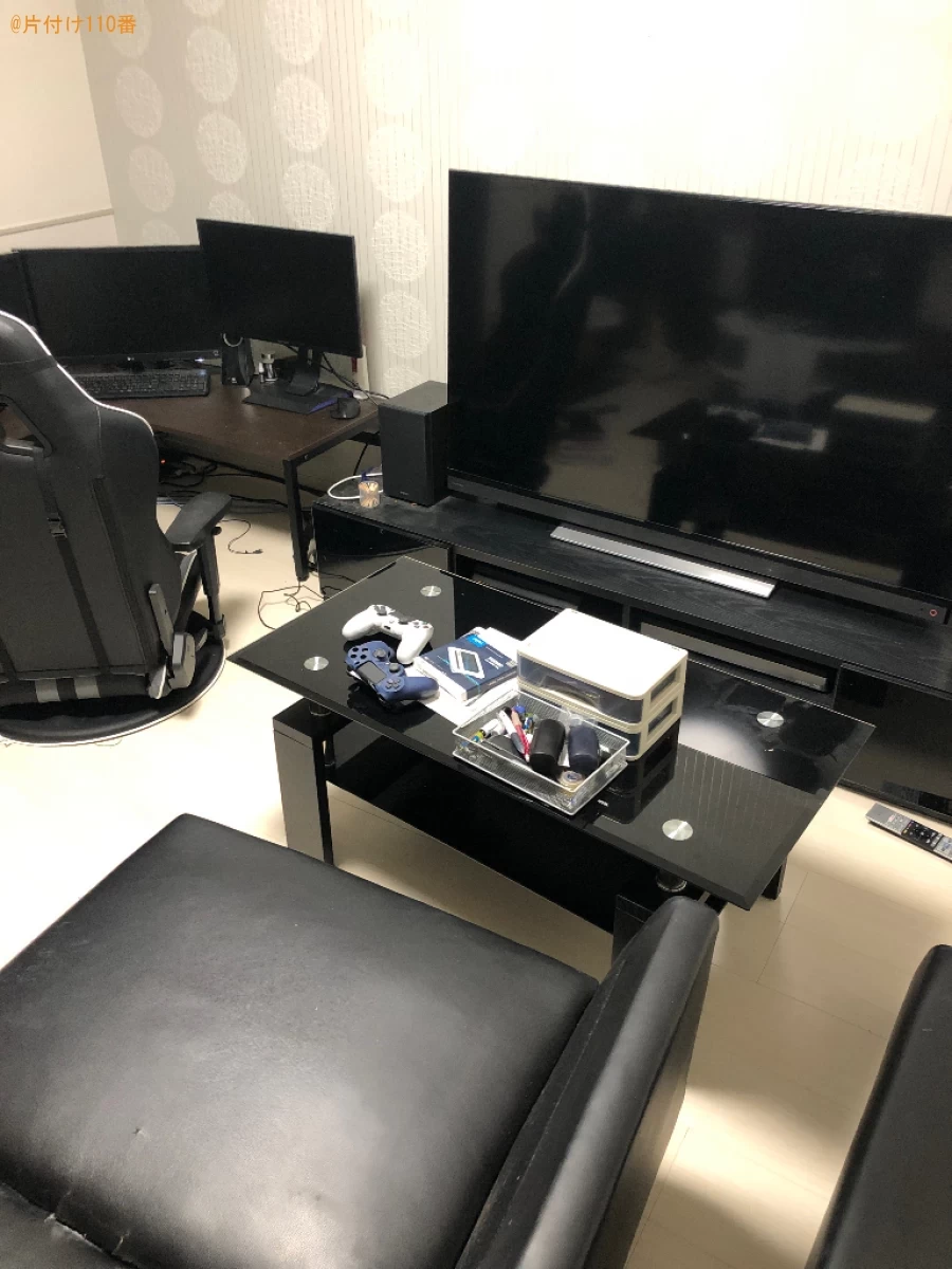 【下松市】テレビ、ローテーブル、四人掛けソファー等の回収・処分