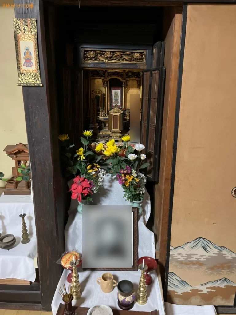 【佐賀市】仏壇、仏具、遺影、お位牌の回収・処分ご依頼　お客様の声