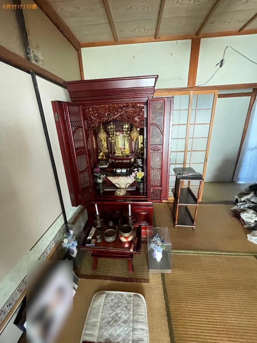 【岡山市東区】仏壇、お位牌、遺影、仏具の回収・処分ご依頼