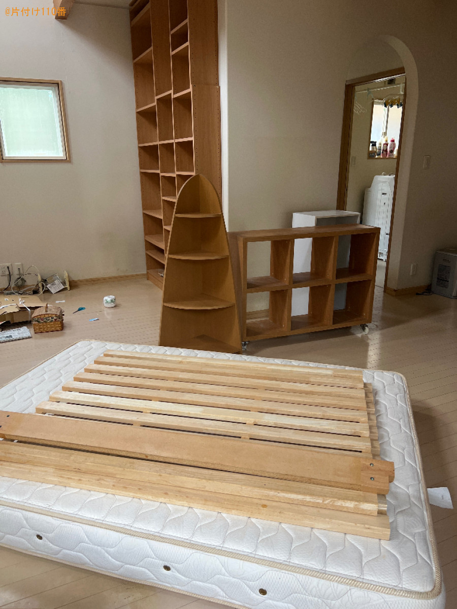 【美作市】マットレス付きダブルベッド、洗濯機、ソファー等の回収