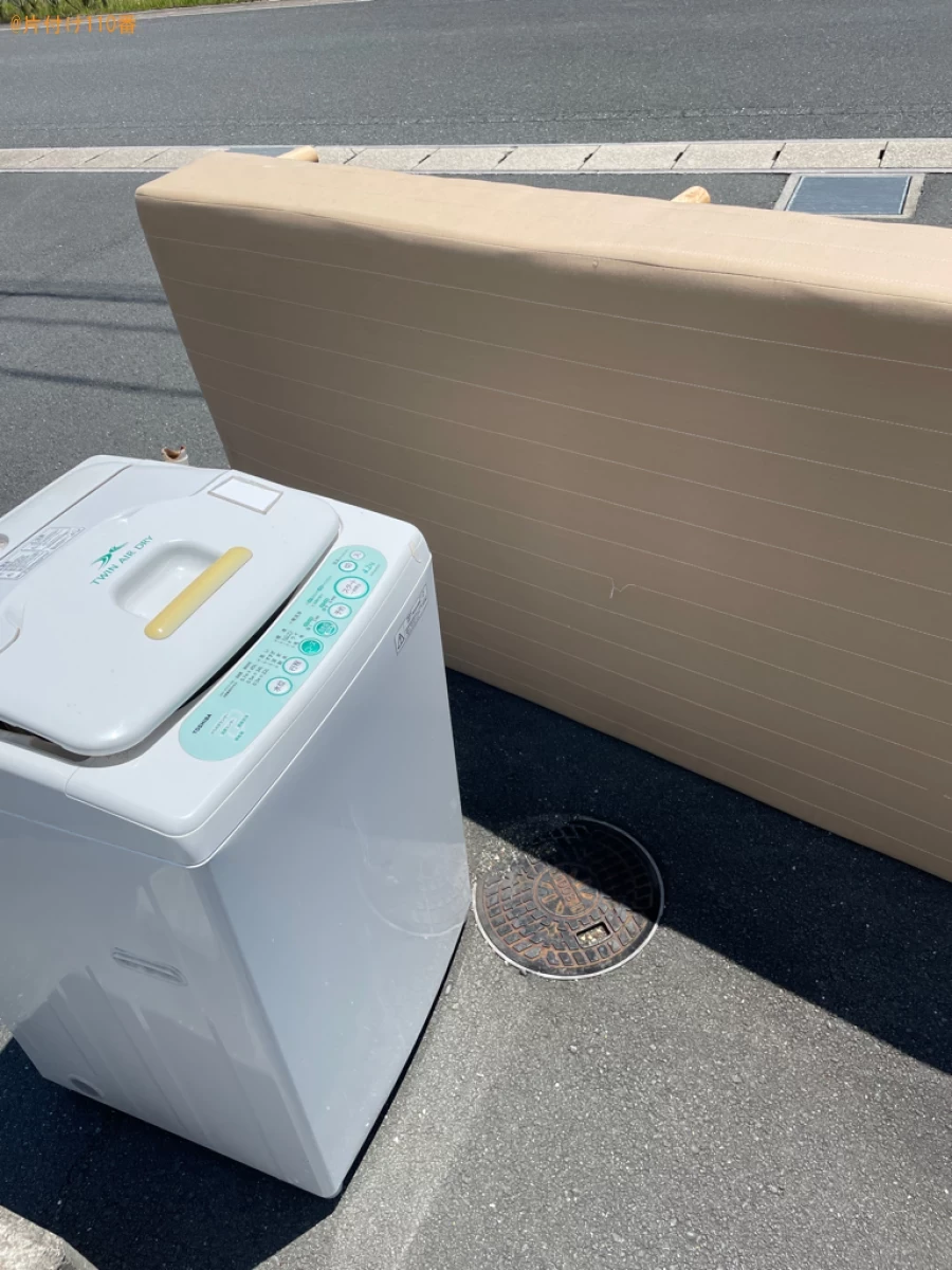 【浜松市浜北区】マットレス付きシングルベッド、洗濯機の回収・処分