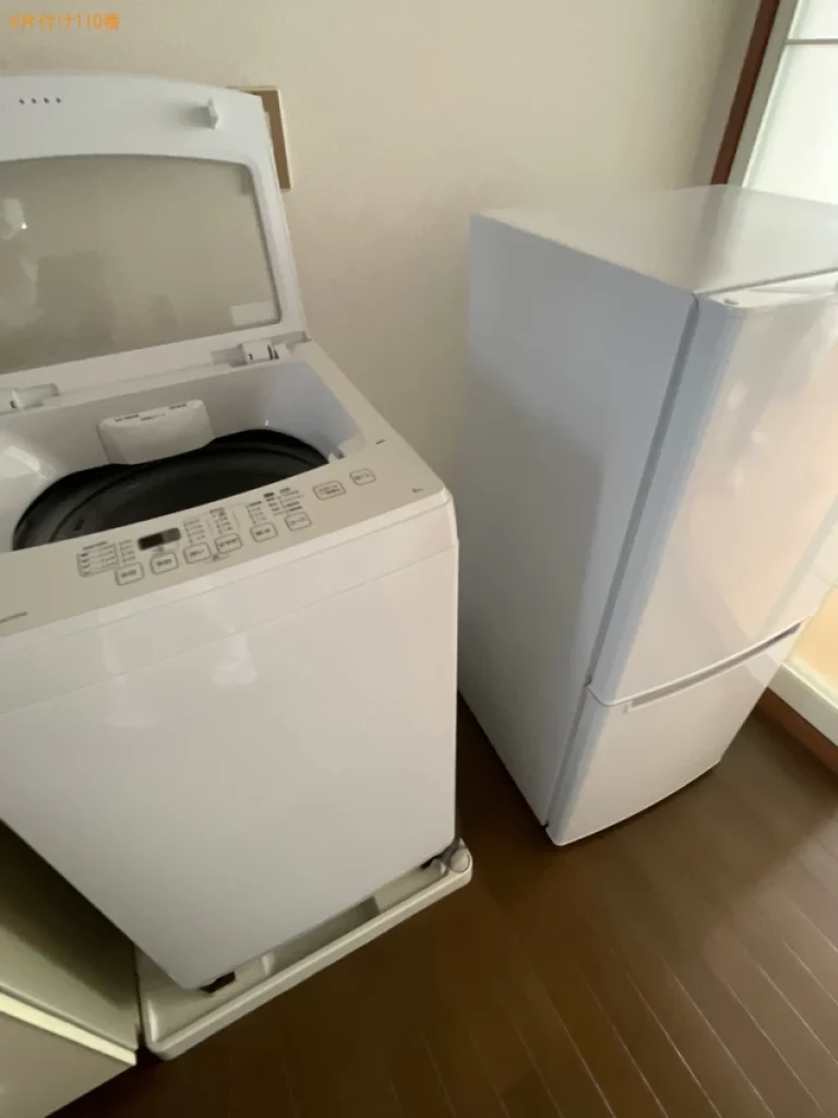 【青森市】マットレス付きシングルベッド、洗濯機、冷蔵庫の回収