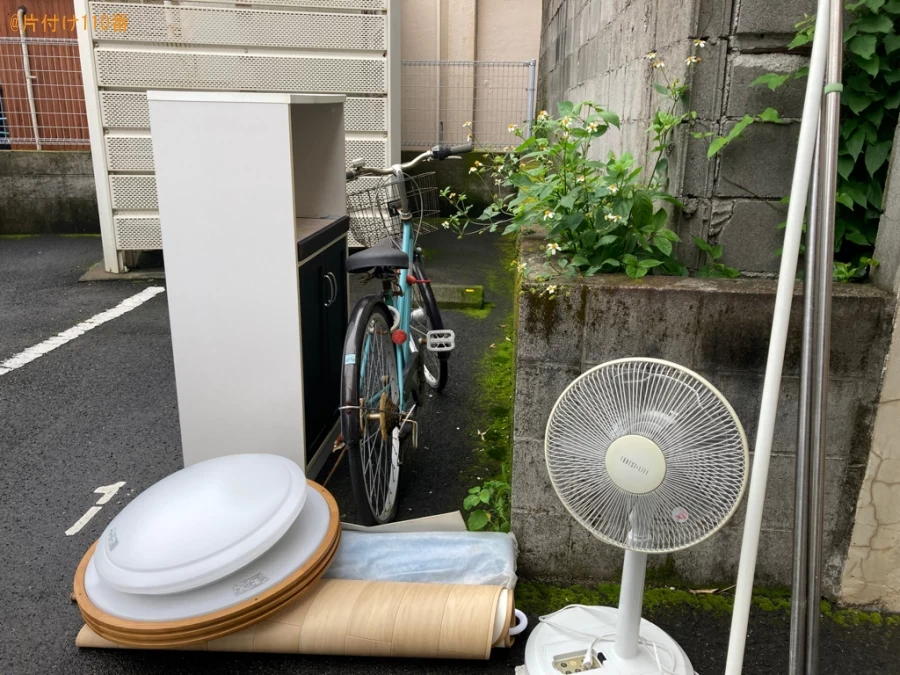 【鹿児島市春日町】レンジ台、物干し竿、自転車、扇風機等の回収