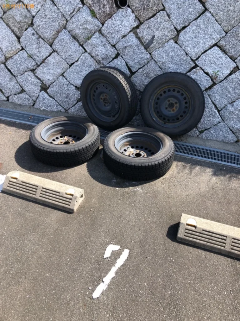 【岩国市南岩国町】ホイール付き自動車タイヤの回収・処分ご依頼