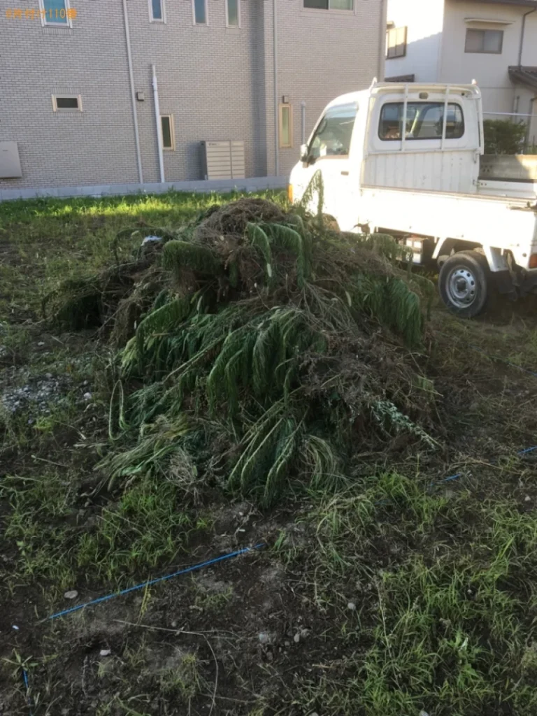 【江南市山尻町】草刈り後の草の回収・処分ご依頼　お客様の声