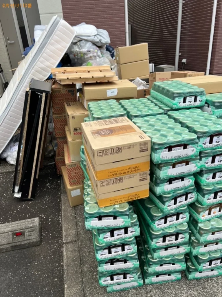 【津山市】瓶入り食品、ベッドマットレス、ベッド、布団の回収・処分