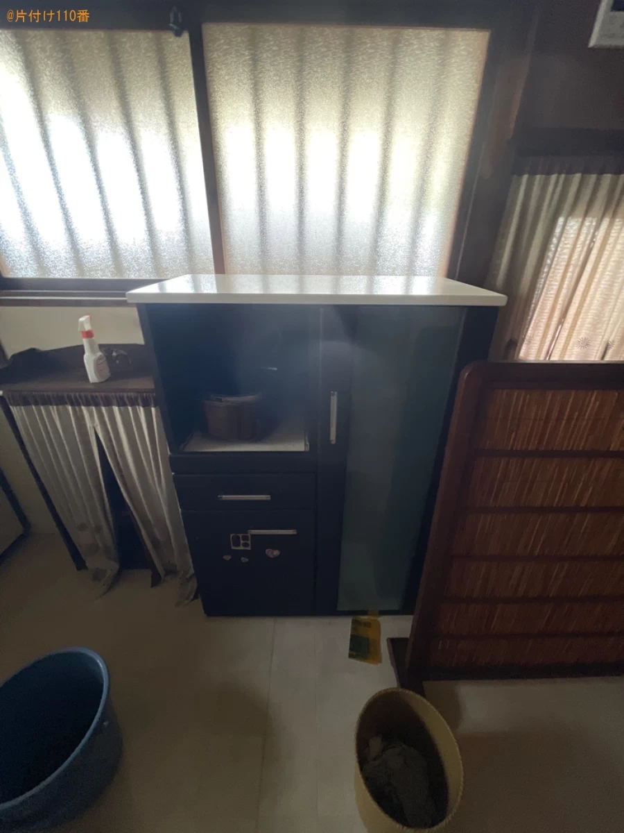 【岡山市中区】マットレス付きクイーンベッド、鏡台、食洗機等の回収