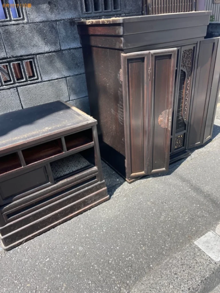 【島田市扇町】仏壇、仏具、お位牌、ガラスケース入りの人形等の回収