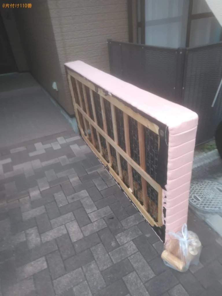 【松山市】マットレス付きシングルベッドの回収・処分ご依頼
