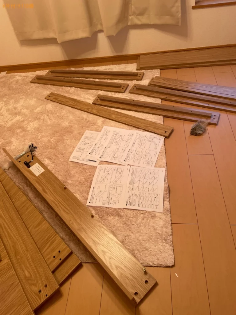 【掛川市】セミダブルベッドのい組み立て作業ご依頼　お客様の声