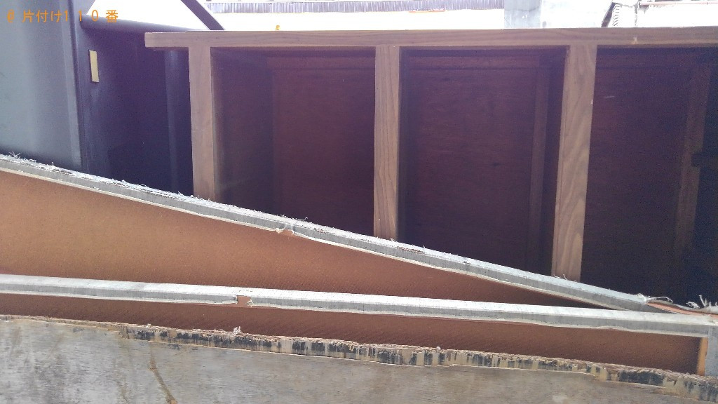 【富士市】マットレス付きクイーンベッド、ソファーベッド等の回収