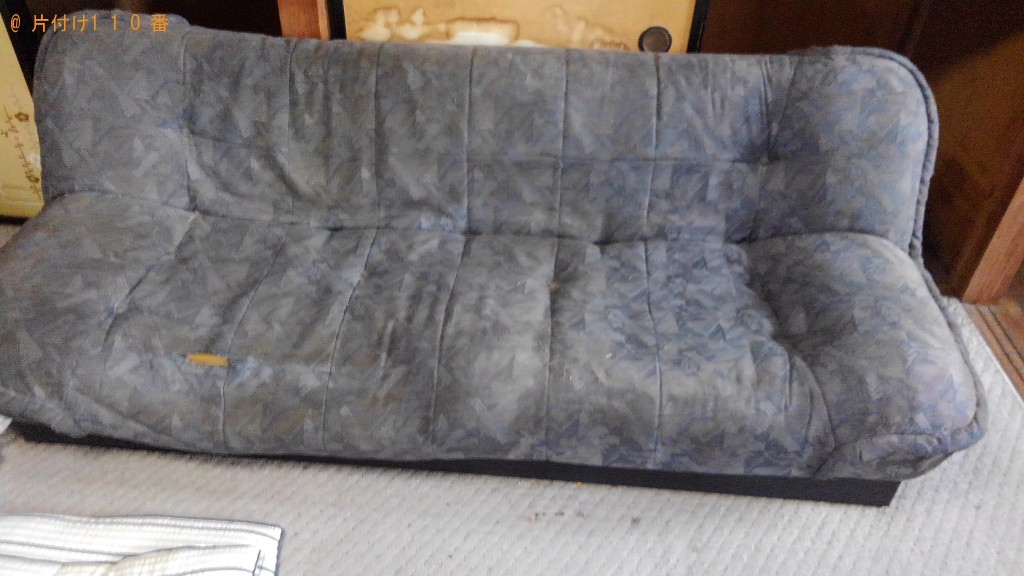 【富士市】マットレス付きクイーンベッド、ソファーベッド等の回収