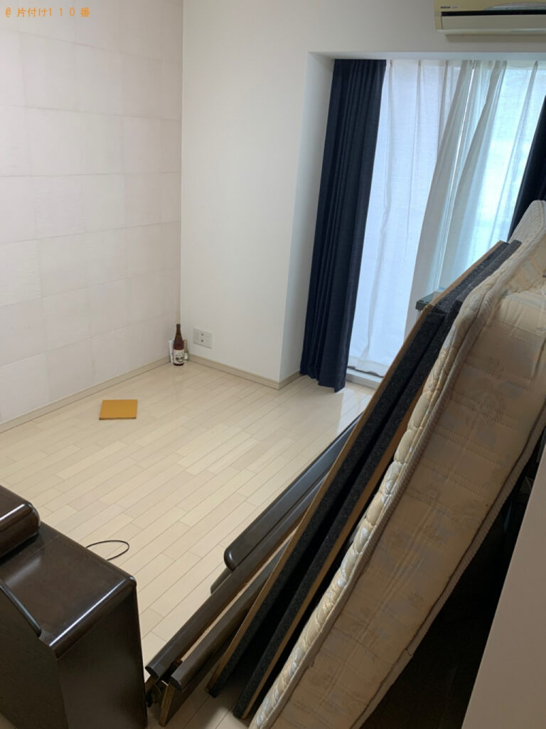 【大津市】マットレス付きダブルベッドの回収・処分ご依頼