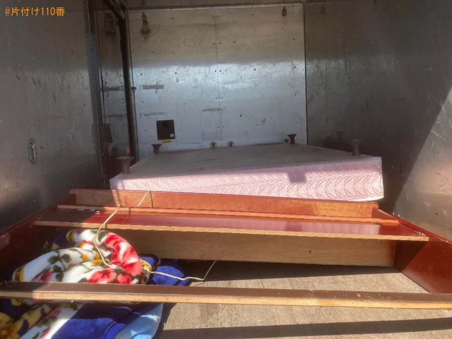 【一関市藤沢町】マットレス付きセミダブルベッドの回収・処分ご依頼