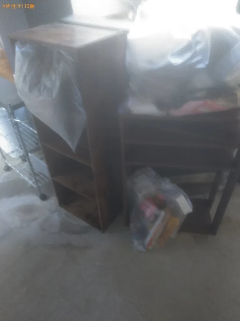 【松山市春日町】カラーボックス、洗濯機、食器棚、布団等の回収