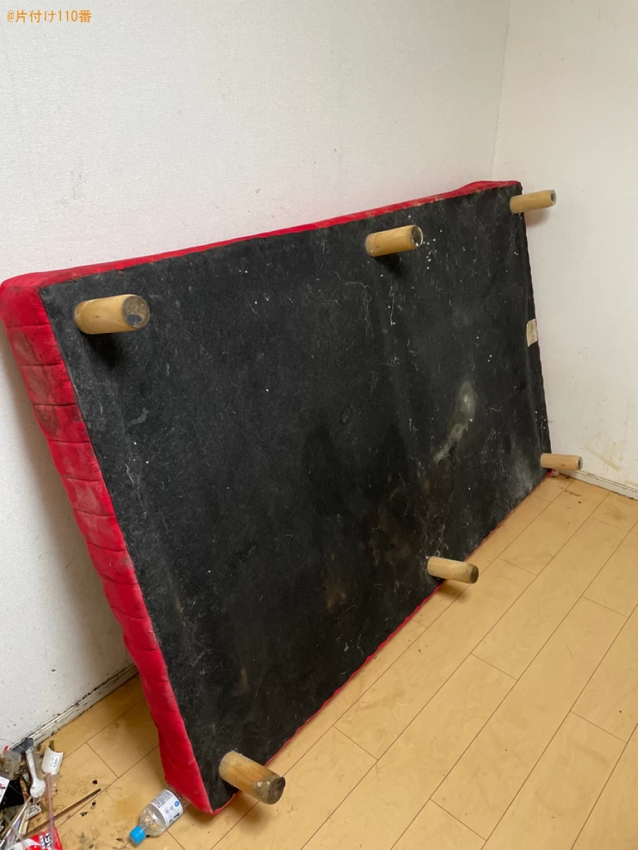 【奈良市芝辻町】マットレス付きセミダブルベッドの回収・処分ご依頼