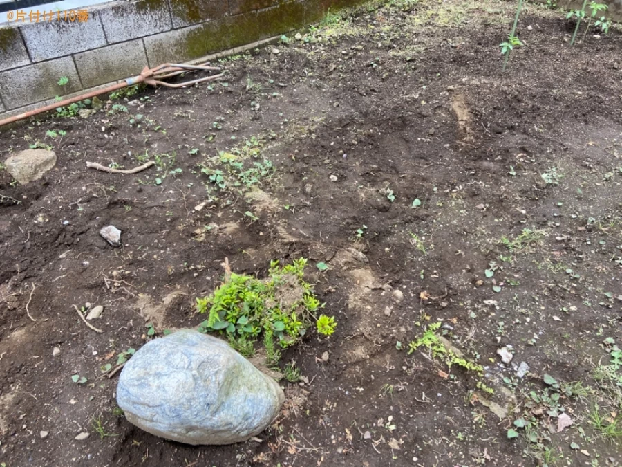 【府中市西原町】庭石の回収・処分ご依頼　お客様の声