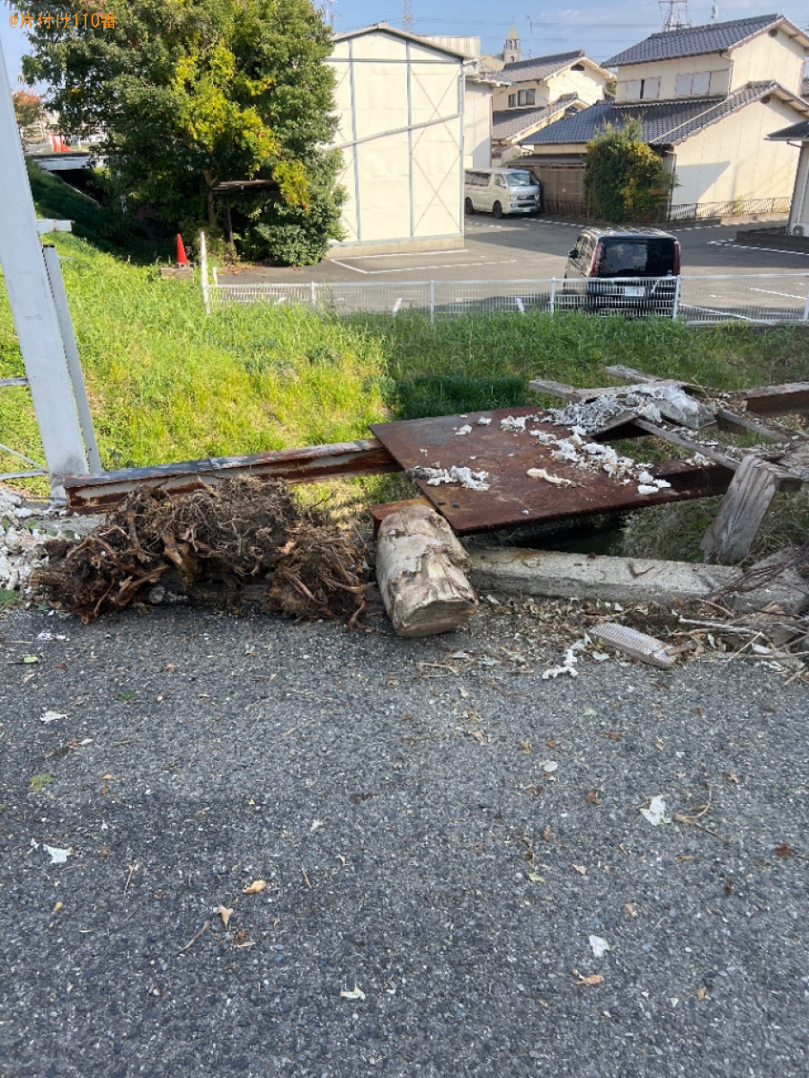 【岡山市北区】プランター、鉢植え等の回収・処分と側溝の掃除ご依頼