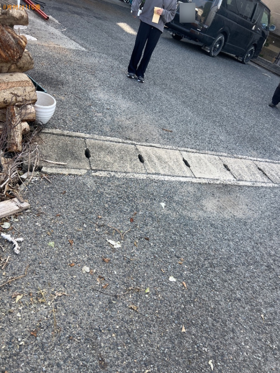 【岡山市北区】プランター、鉢植え等の回収・処分と側溝の掃除ご依頼